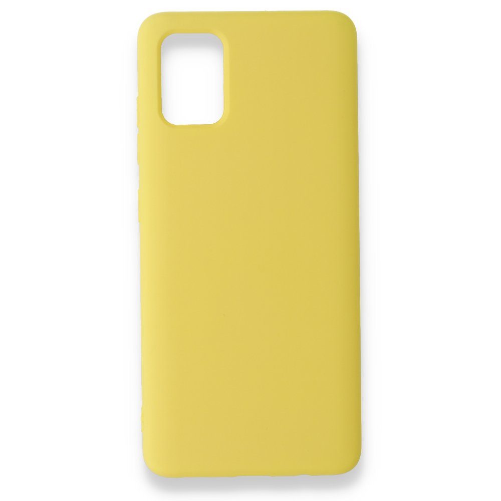 CLZ942 Samsung Galaxy A51 Kılıf Nano İçi Kadife  Silikon - Ürün Rengi : Pudra