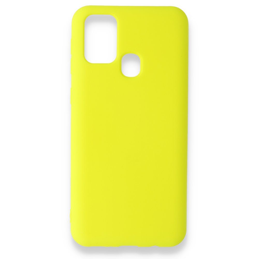 CLZ942 Samsung Galaxy M21 Kılıf Nano İçi Kadife  Silikon - Ürün Rengi : Sarı