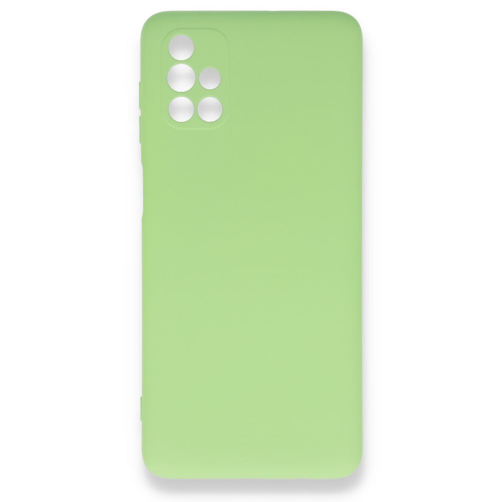 CLZ942 Samsung Galaxy M51 Kılıf Nano İçi Kadife  Silikon - Ürün Rengi : Koyu Yeşil