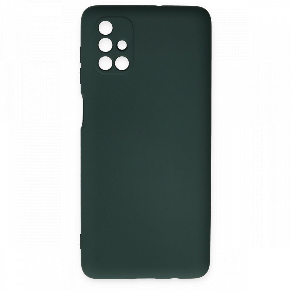 CLZ942 Samsung Galaxy M51 Kılıf Nano İçi Kadife  Silikon - Ürün Rengi : Koyu Yeşil