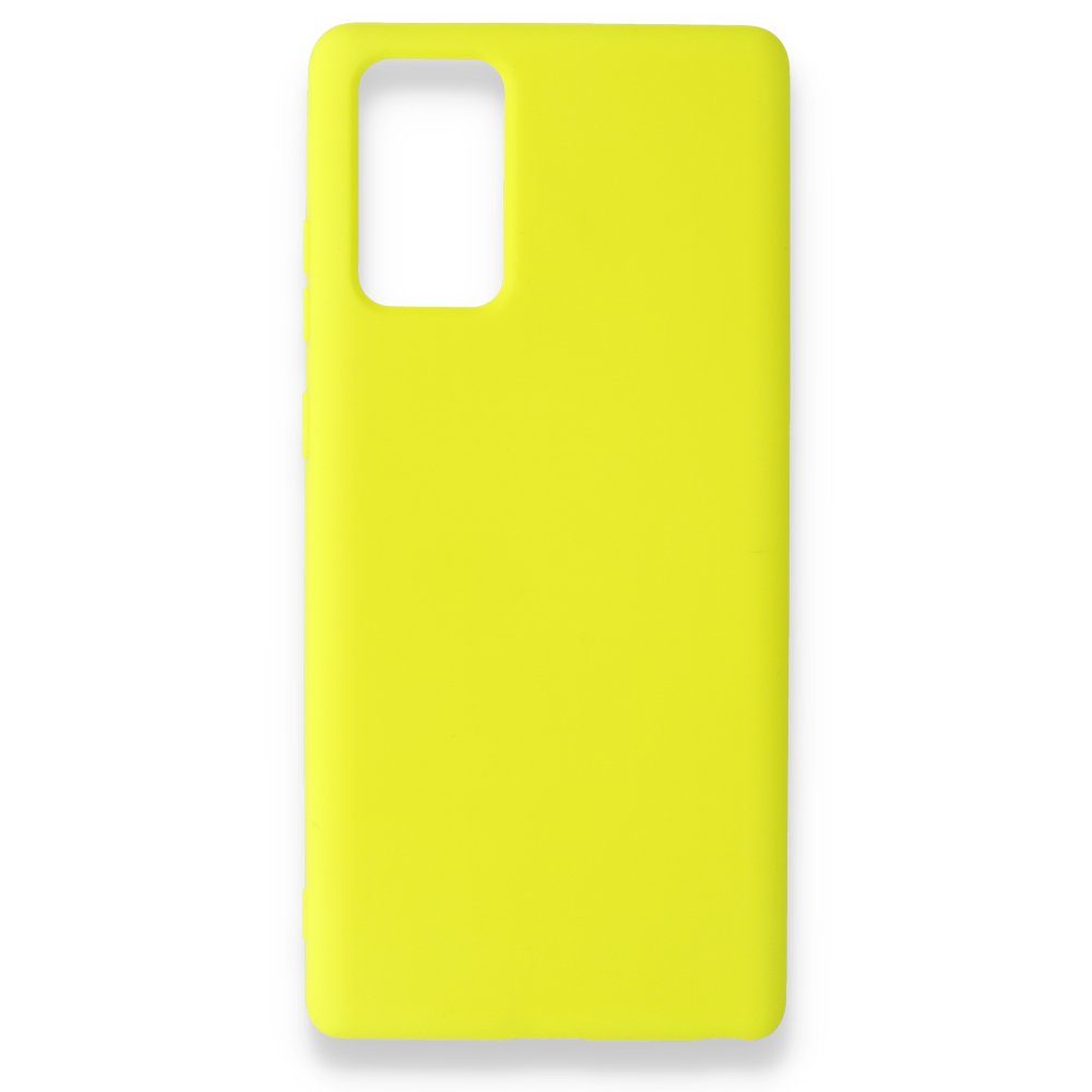 CLZ942 Samsung Galaxy Note 20 Kılıf Nano İçi Kadife  Silikon - Ürün Rengi : Koyu Yeşil