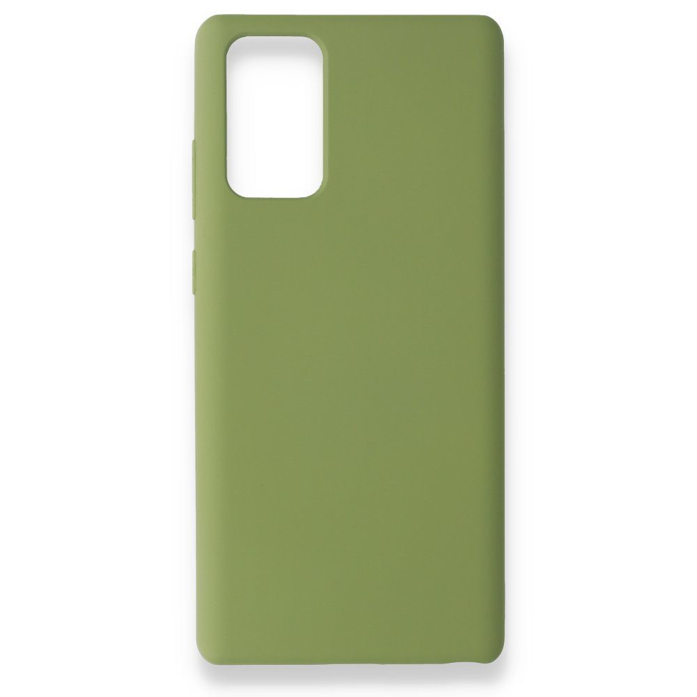 CLZ942 Samsung Galaxy Note 20 Kılıf Nano İçi Kadife  Silikon - Ürün Rengi : Koyu Yeşil