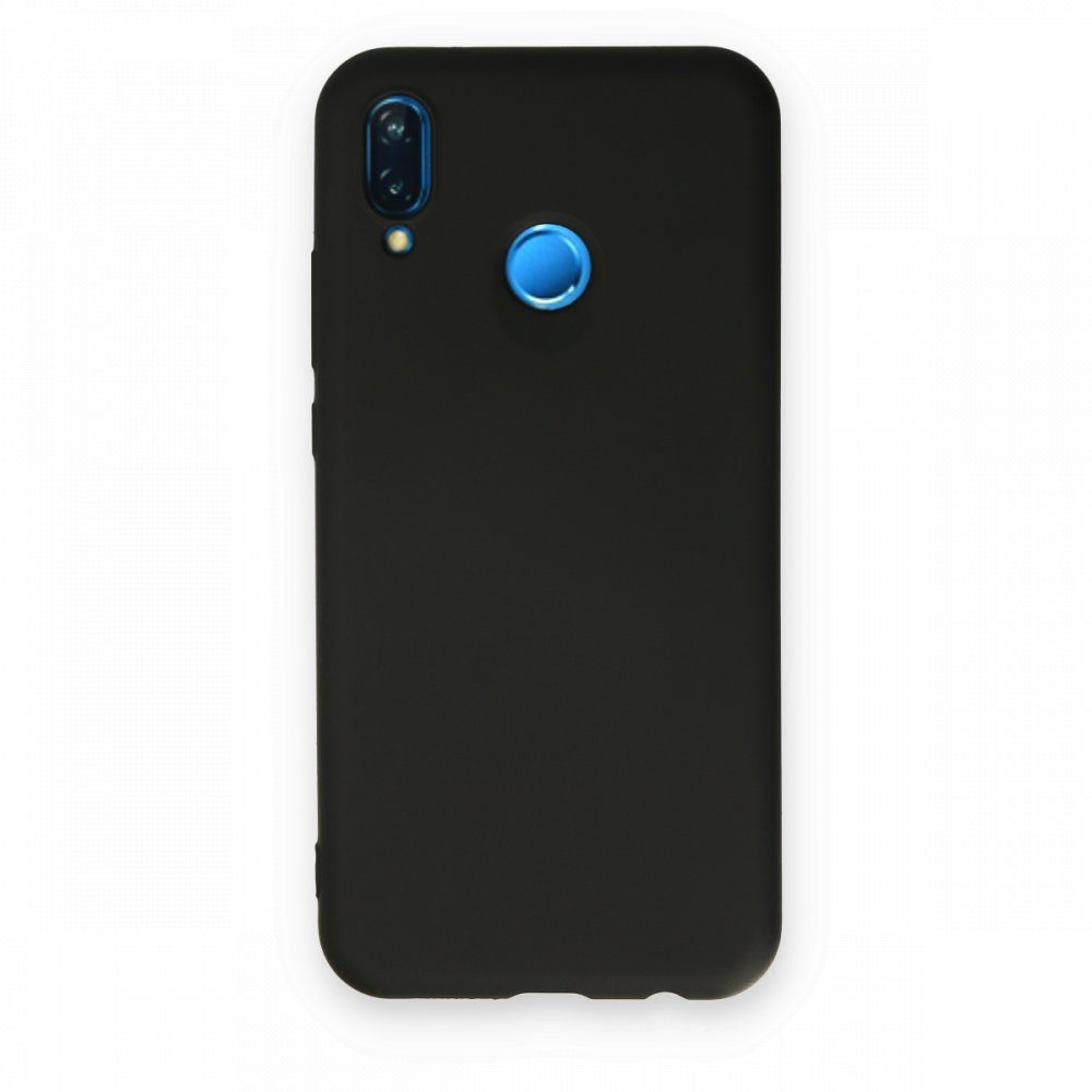 CLZ942 Huawei P20 Lite Kılıf Nano İçi Kadife  Silikon - Ürün Rengi : Siyah