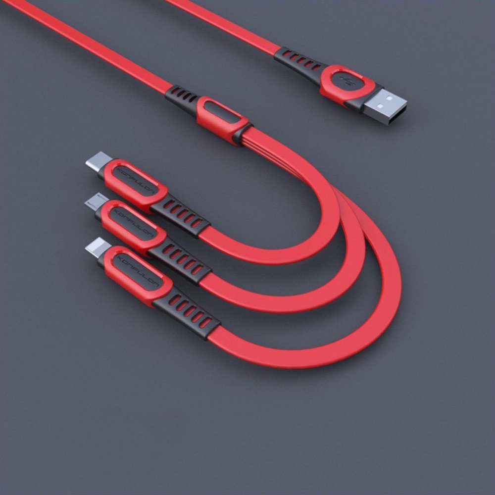 CLZ942 Dc19 3in1 Usb Kablo 1.3m 3a - Ürün Rengi : Kırmızı
