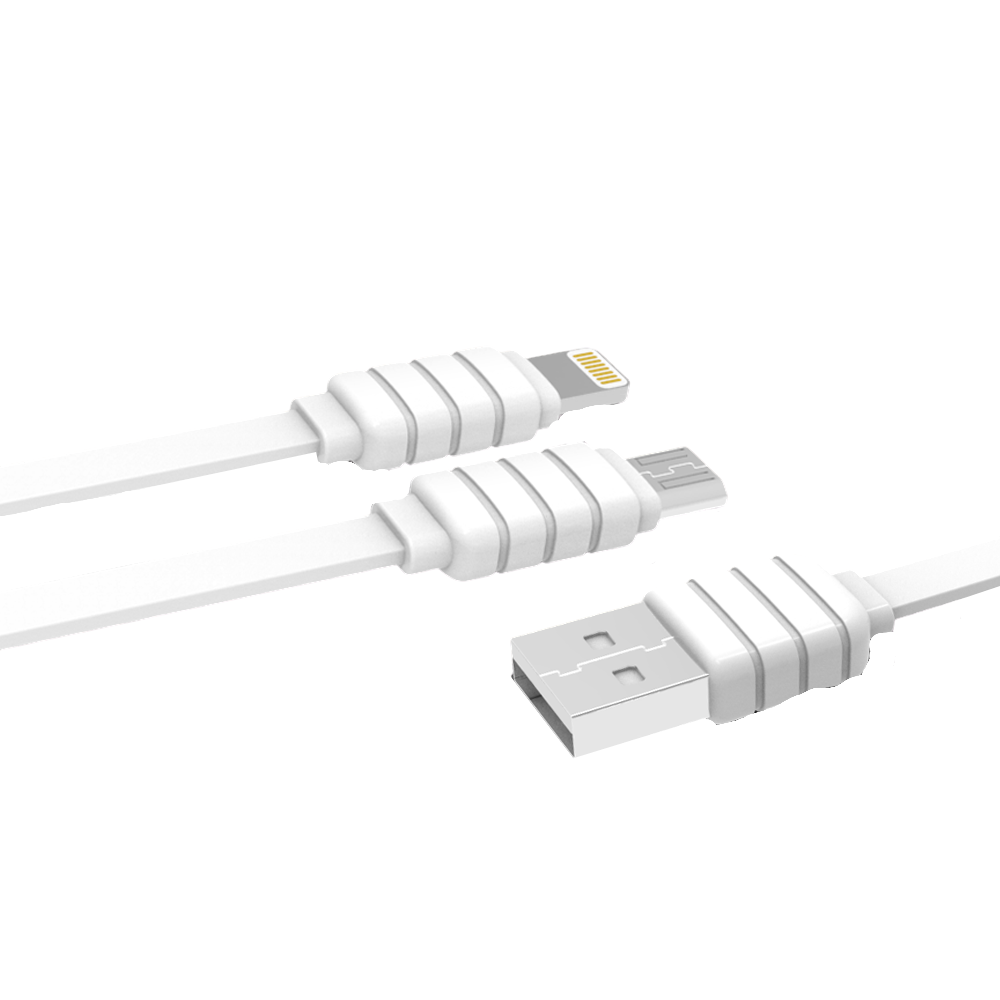 CLZ942 S56 2in1 (lightning-micro Usb) Kablo 1.2m 2.1a - Ürün Rengi : Beyaz