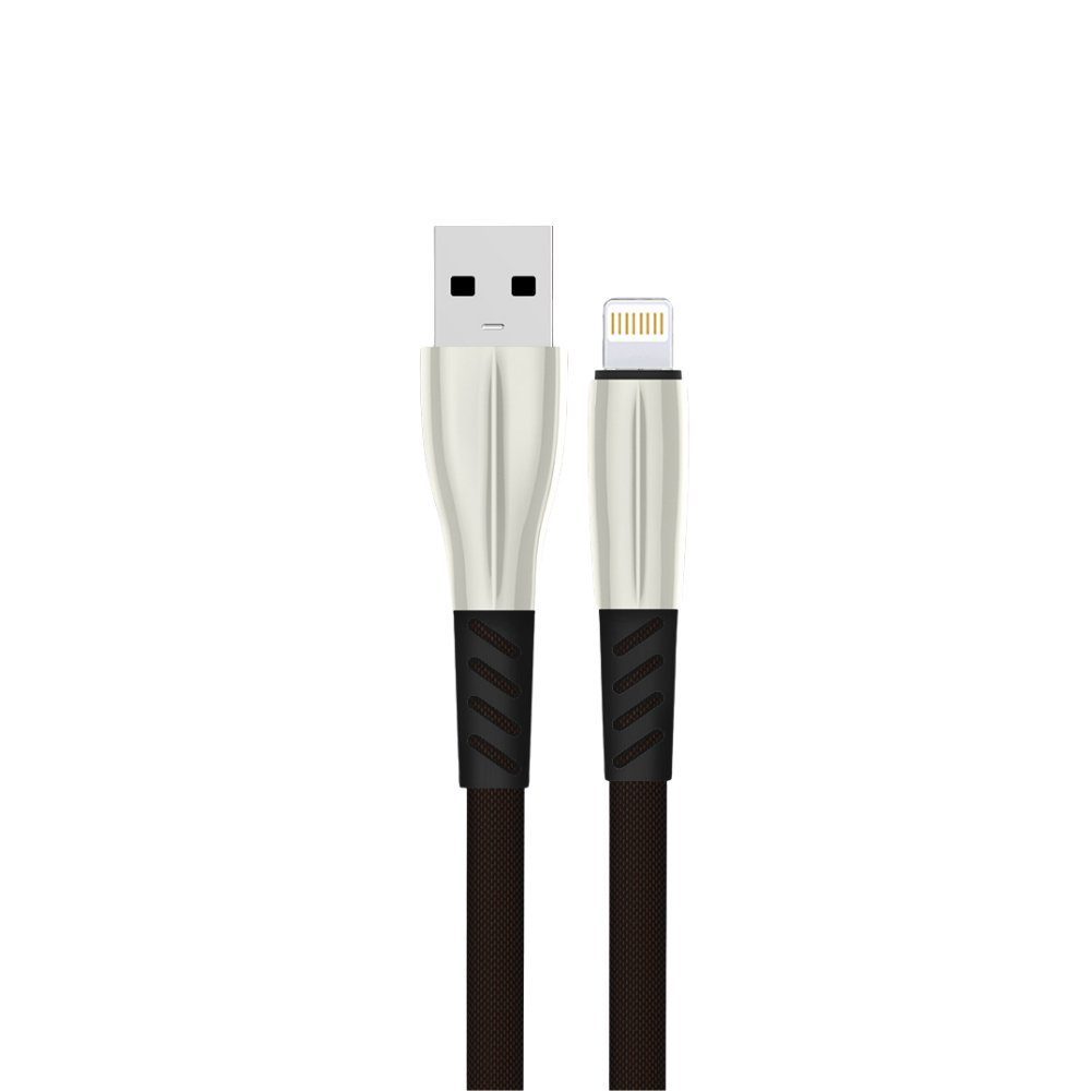 CLZ942 S89 Metal Uçlu Lightning Kablo İphone Uyumlu 1m 2.4a - Ürün Rengi : Siyah