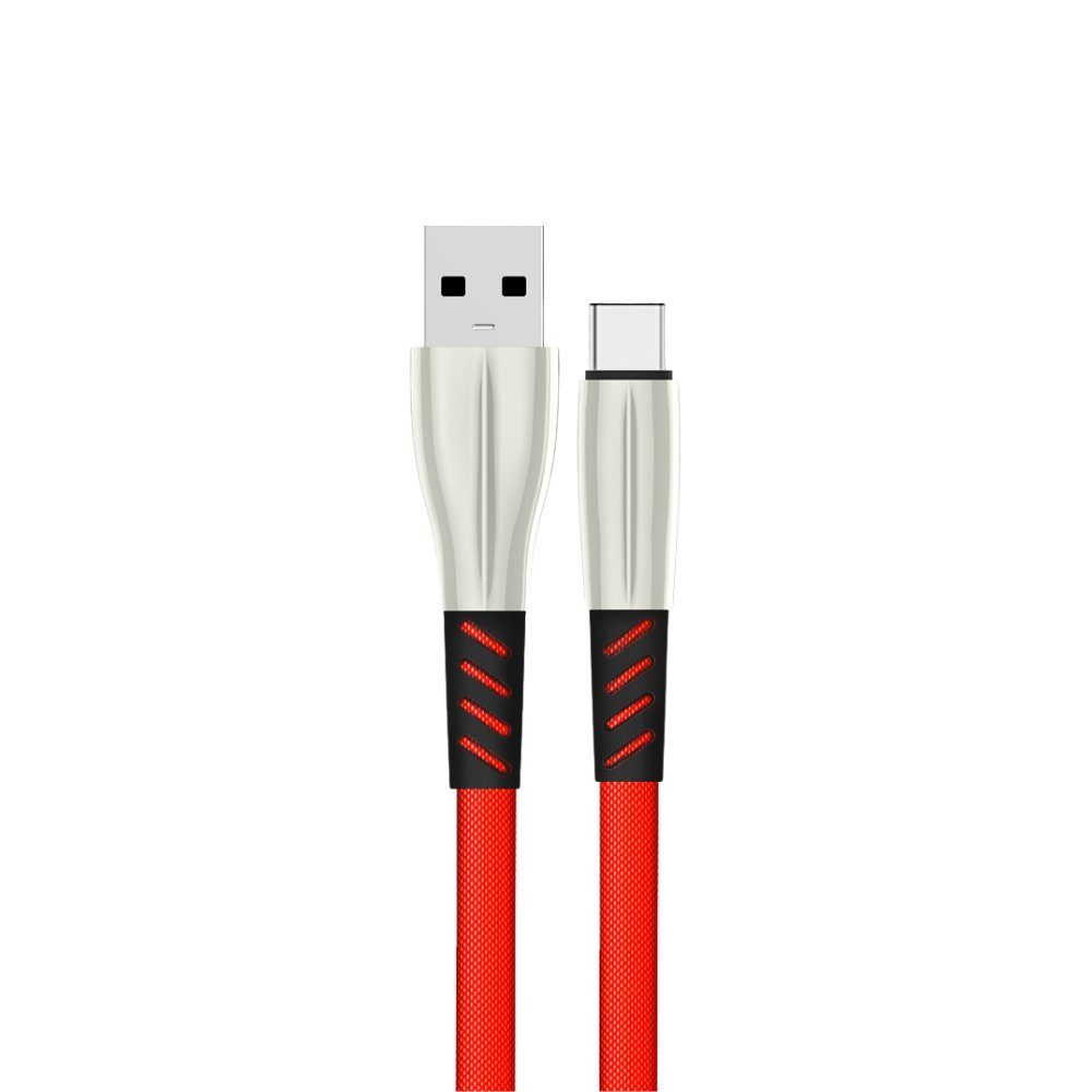 CLZ942 S90 Metal Uçlu Type-c Kablo 1m 2.4a - Ürün Rengi : Kırmızı