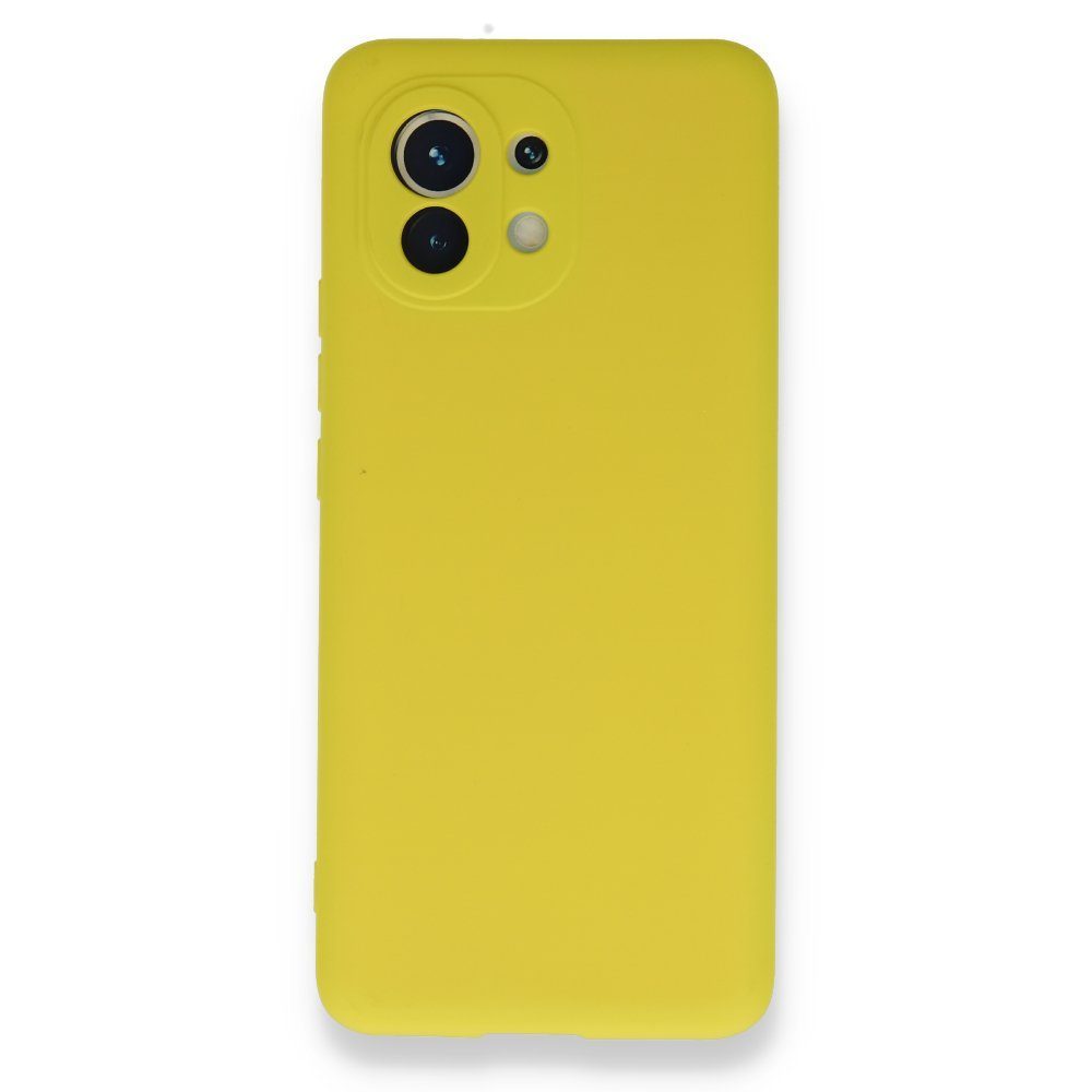 CLZ942 Xiaomi Mi 11 Kılıf Nano İçi Kadife  Silikon - Ürün Rengi : Sarı