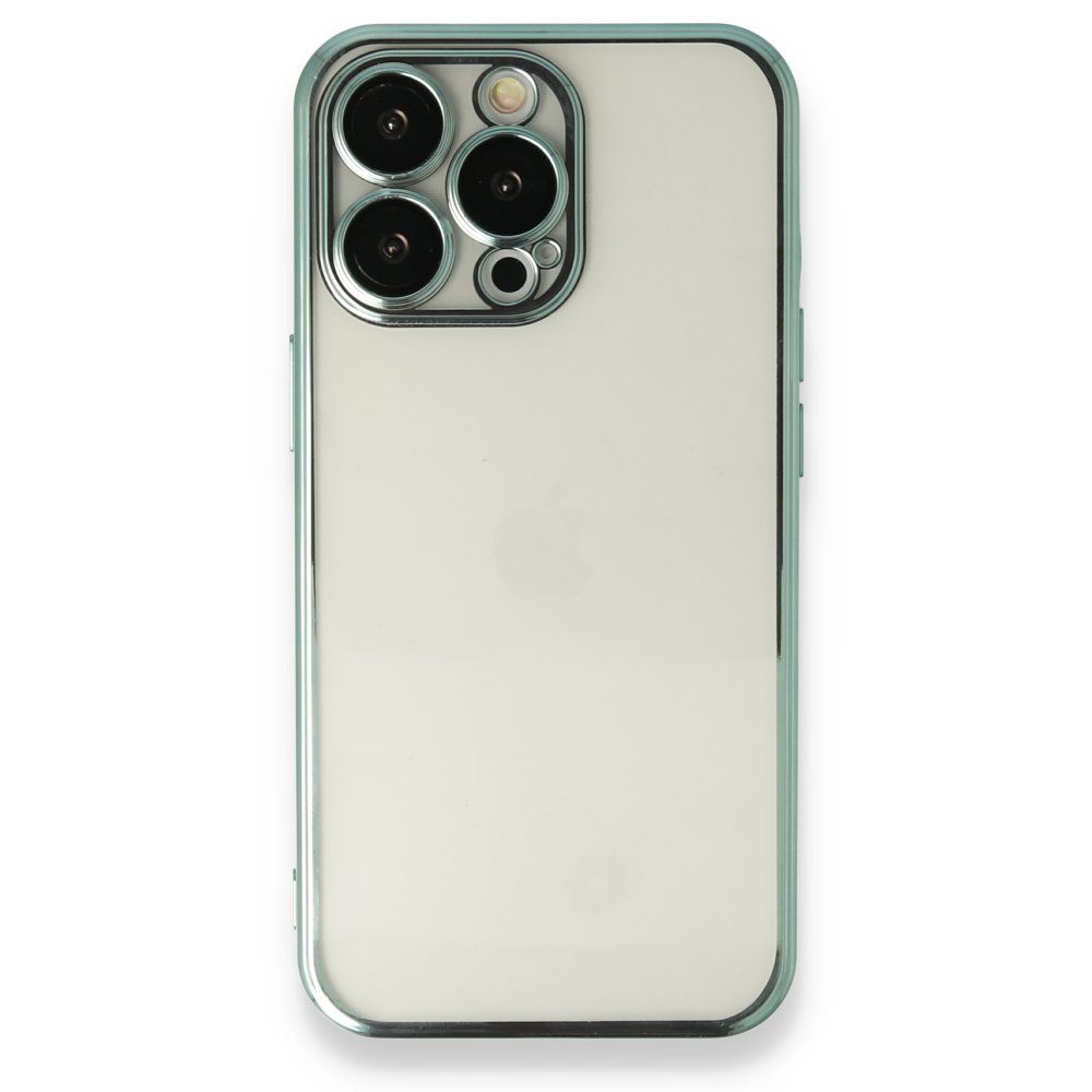 CLZ942 İphone 14 Pro Max Kılıf Razer Lensli Silikon - Ürün Rengi : Gümüş