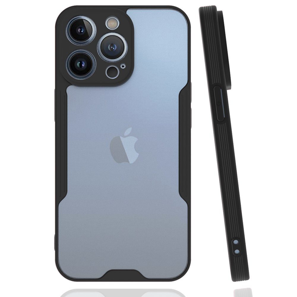 CLZ942 İphone 14 Pro Max Kılıf Platin Silikon - Ürün Rengi : Siyah