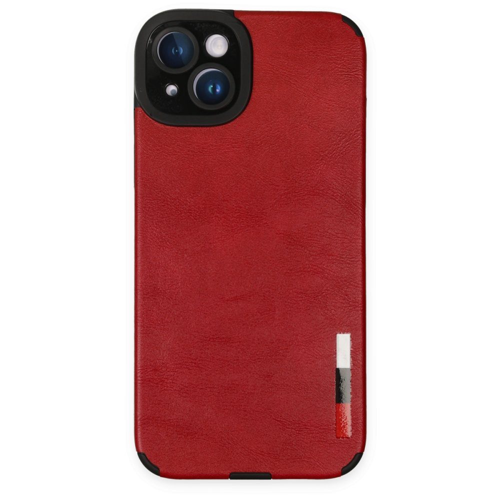 CLZ942 İphone 14 Kılıf Loop Deri Silikon - Ürün Rengi : Kırmızı