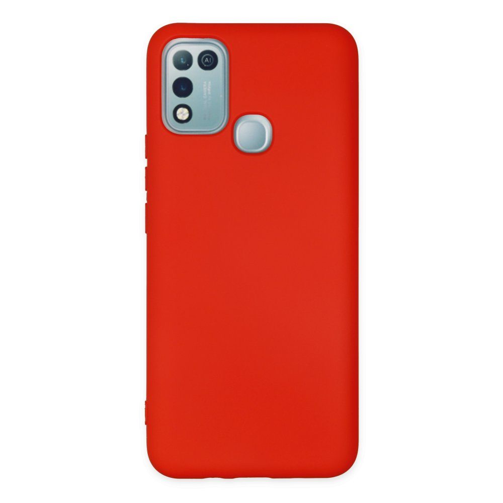 CLZ942 İnfinix Hot 10 Play Kılıf Nano İçi Kadife  Silikon - Ürün Rengi : Kırmızı
