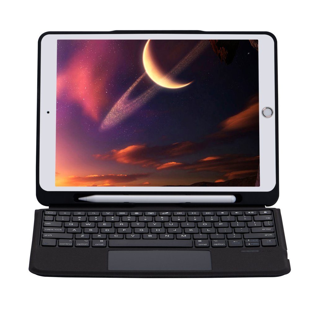 CLZ192 İpad Pro 12.9 (2020) Kılıf Kontra Klavyeli Tablet Kılıfı - Ürün Rengi : Siyah