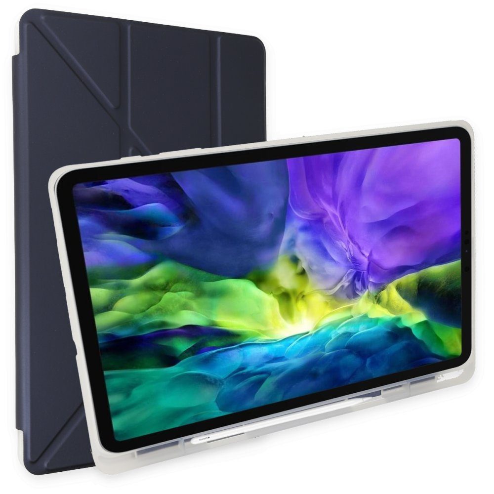CLZ942 Samsung Galaxy T737 Tab S7 Fe 12.4 Kılıf Kalemlikli Mars Tablet Kılıfı - Ürün Rengi : Koyu Yeşil