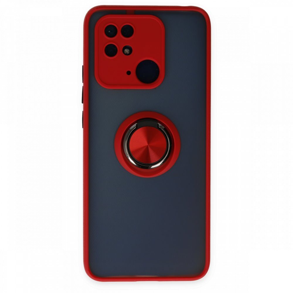 CLZ942 Xiaomi Poco C40 Kılıf Montreal Yüzüklü Silikon Kapak - Ürün Rengi : Kırmızı