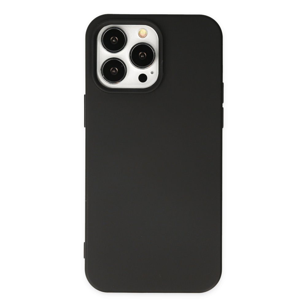 CLZ942 İphone 14 Pro Max Kılıf Nano İçi Kadife  Silikon - Ürün Rengi : Siyah