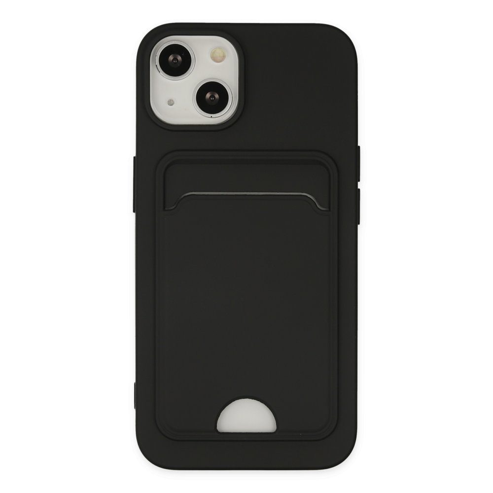 CLZ942 İphone 14 Plus Kılıf Kelvin Kartvizitli Silikon - Ürün Rengi : Siyah