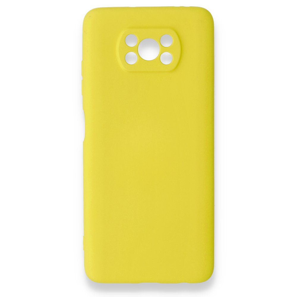 CLZ942 Xiaomi Pocophone X3 Kılıf Nano İçi Kadife  Silikon - Ürün Rengi : Sarı