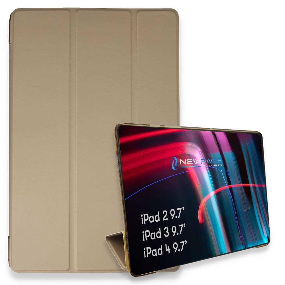CLZ942 İpad 2 9.7 Kılıf Tablet Smart Kılıf - Ürün Rengi : Gold