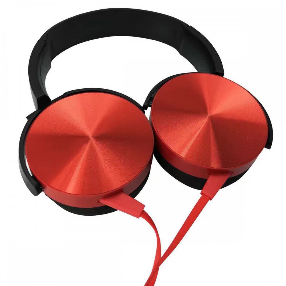 CLZ192 Xb450 Kablolu Extra Bass Kulaklık - Ürün Rengi : Kırmızı