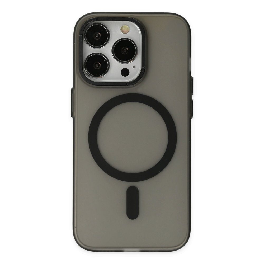 CLZ942 İphone 14 Pro Max Kılıf Lodos Magneticsafe Mat Kapak - Ürün Rengi : Siyah