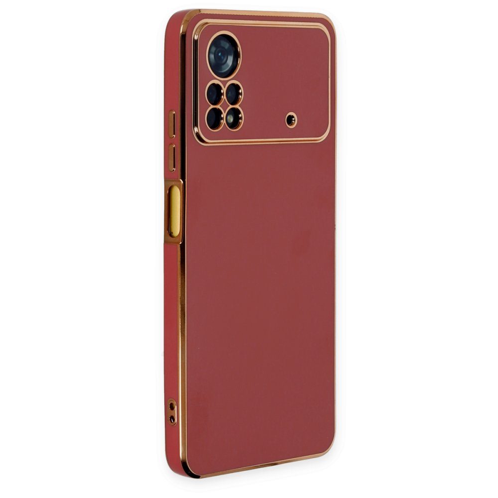 CLZ942 Xiaomi Poco X4 Pro 5g Kılıf Volet Silikon - Ürün Rengi : Kırmızı