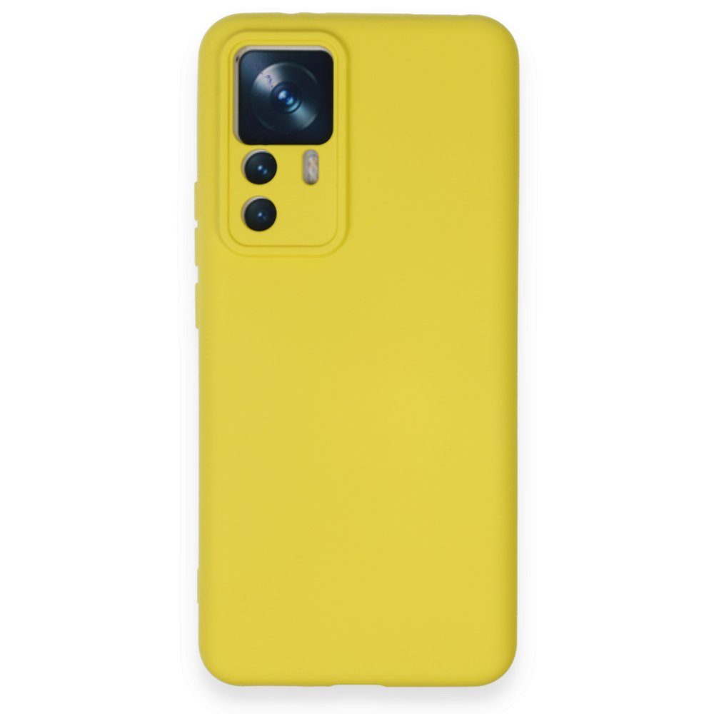 CLZ942 Xiaomi Mi 12t Pro Kılıf Nano İçi Kadife  Silikon - Ürün Rengi : Sarı