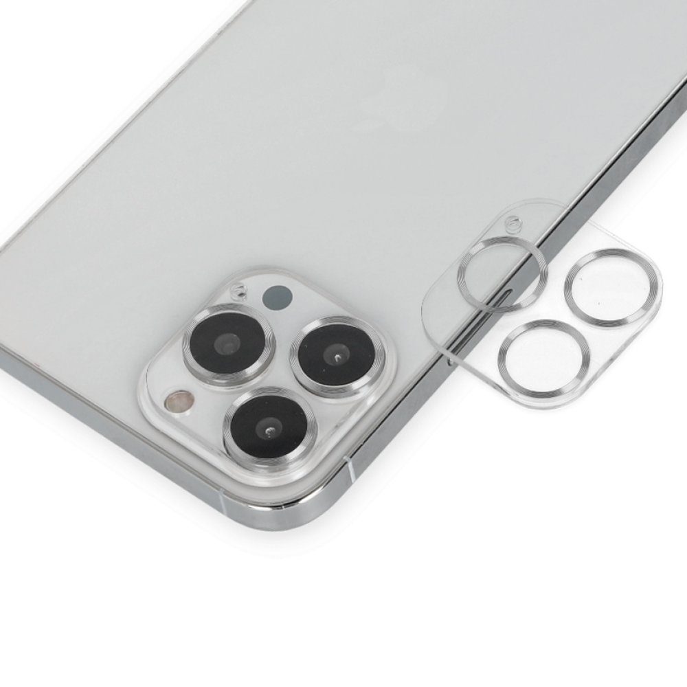 CLZ942 İphone 14 Pro Max Band Metal Kamera Lens - Ürün Rengi : Gümüş
