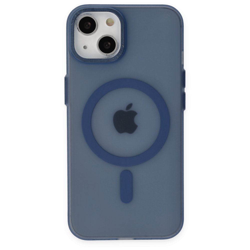 CLZ942 İphone 14 Kılıf Lodos Magneticsafe Mat Kapak - Ürün Rengi : Mavi