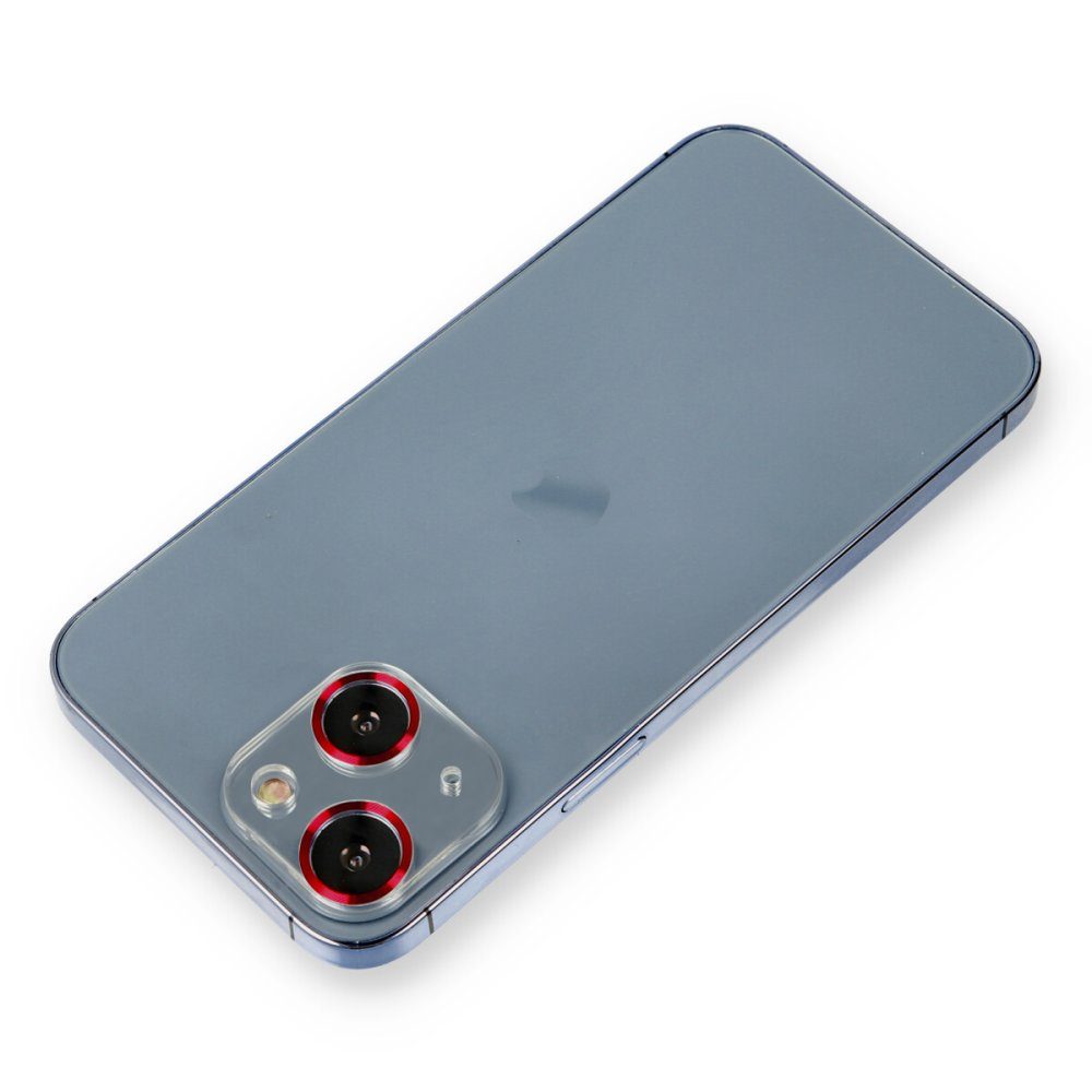 CLZ942 İphone 14 Metal Kamera Lens Koruma Cam - Ürün Rengi : Mor
