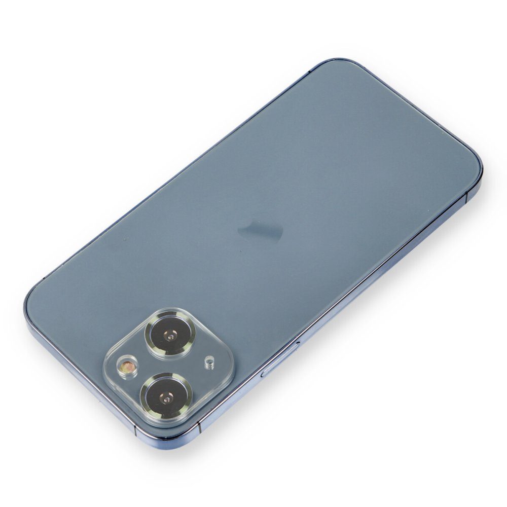CLZ942 İphone 14 Plus Metal Kamera Lens Koruma Cam - Ürün Rengi : Mavi