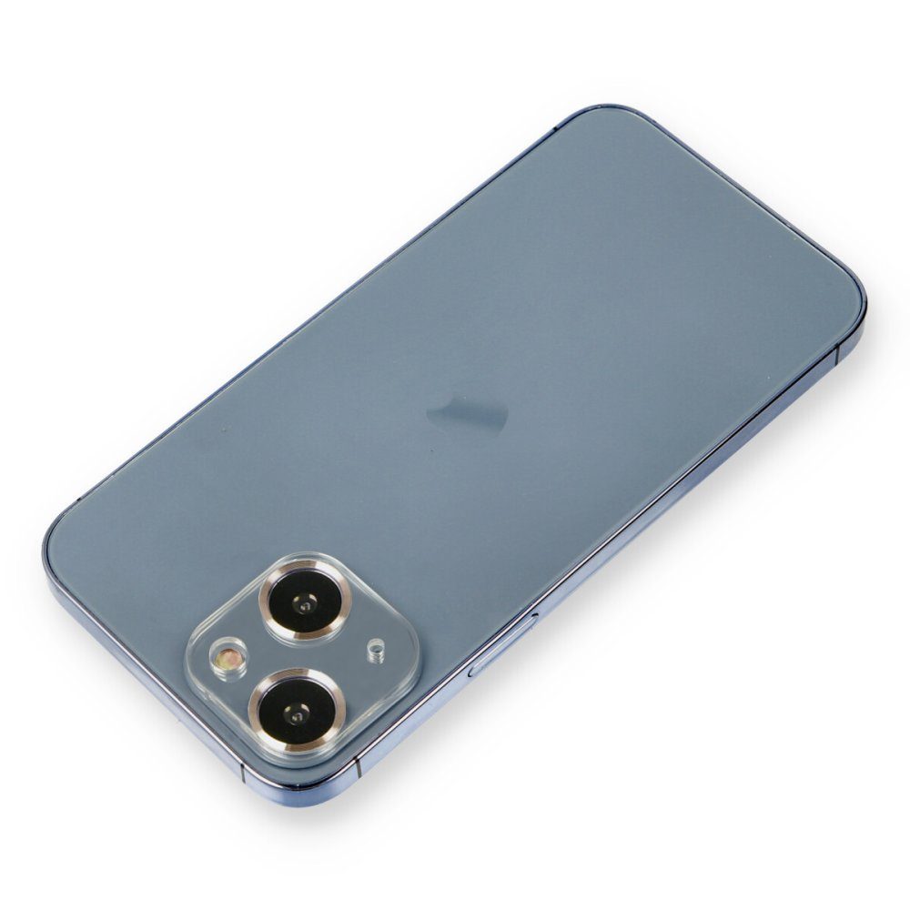 CLZ942 İphone 14 Plus Metal Kamera Lens Koruma Cam - Ürün Rengi : Mavi