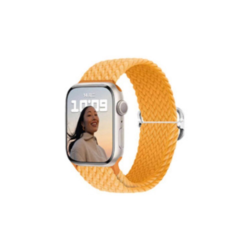 CLZ942 Apple Watch 41mm Star Kordon - Ürün Rengi : Turuncu-Sarı