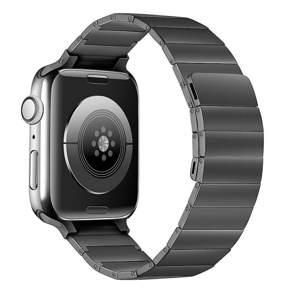 CLZ942 Apple Watch 41mm Kr404 Huks Kordon - Ürün Rengi : Siyah