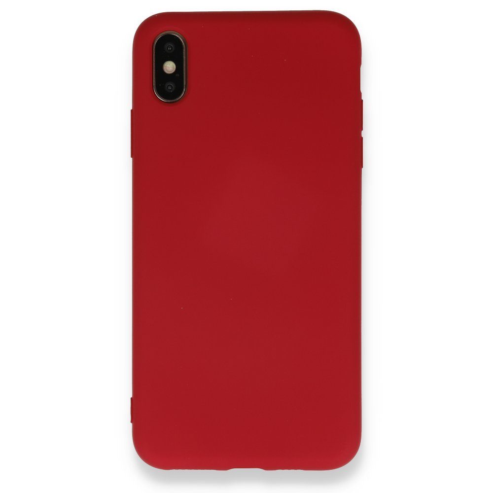 CLZ942 İphone Xs Kılıf Nano İçi Kadife  Silikon - Ürün Rengi : Kırmızı