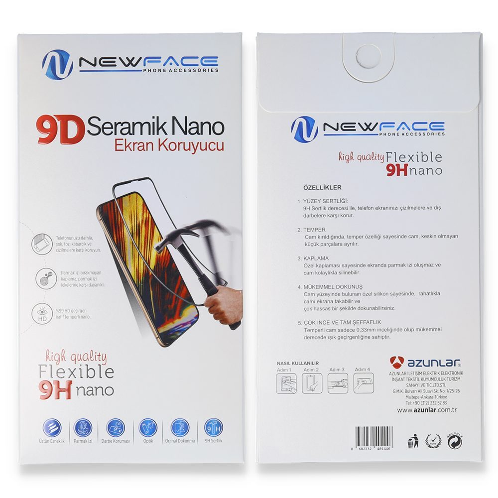 CLZ942 Huawei Y5p Seramik Nano Ekran Koruyucu - Ürün Rengi : Siyah