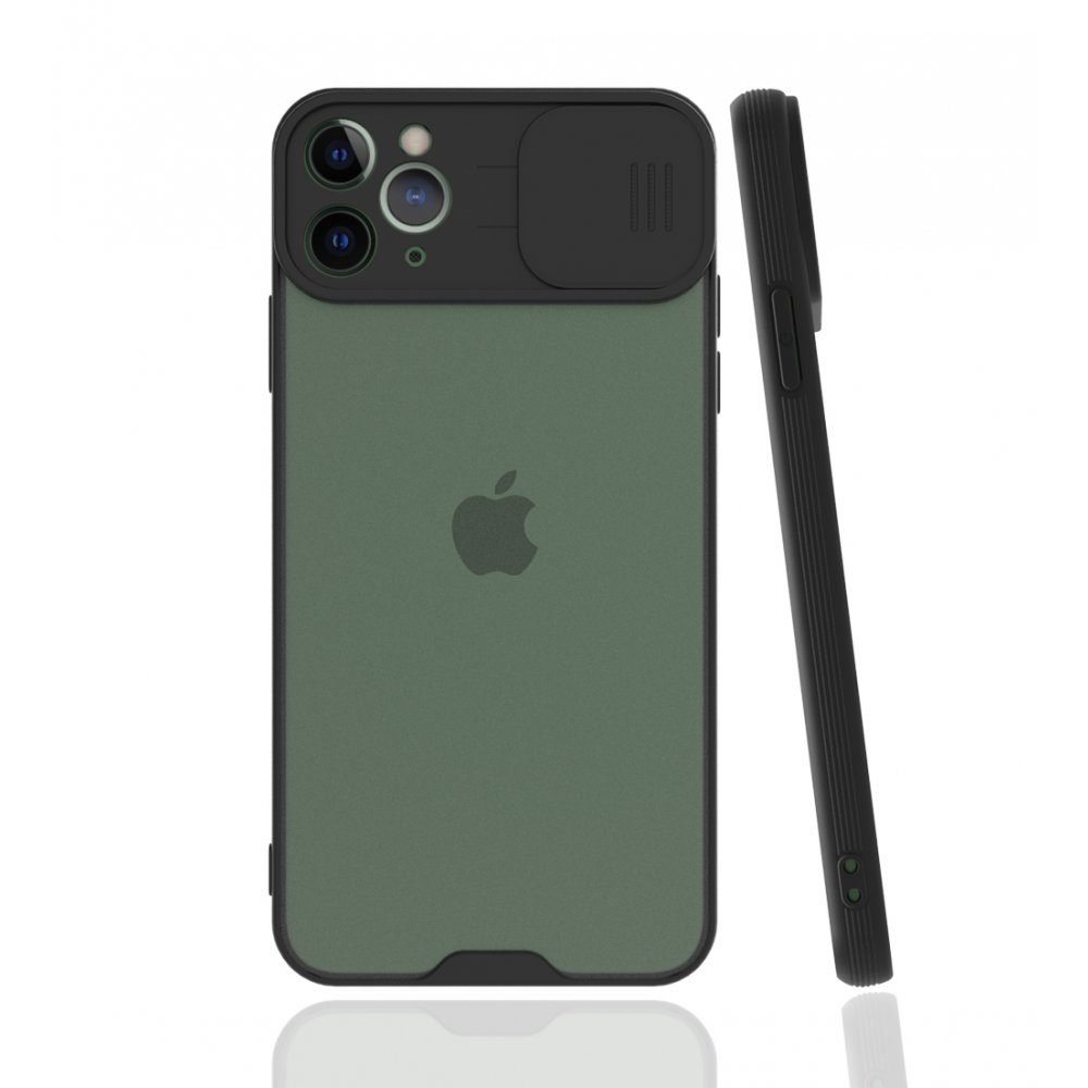 CLZ942 İphone 11 Pro Kılıf Platin Kamera Koruma Silikon - Ürün Rengi : Siyah