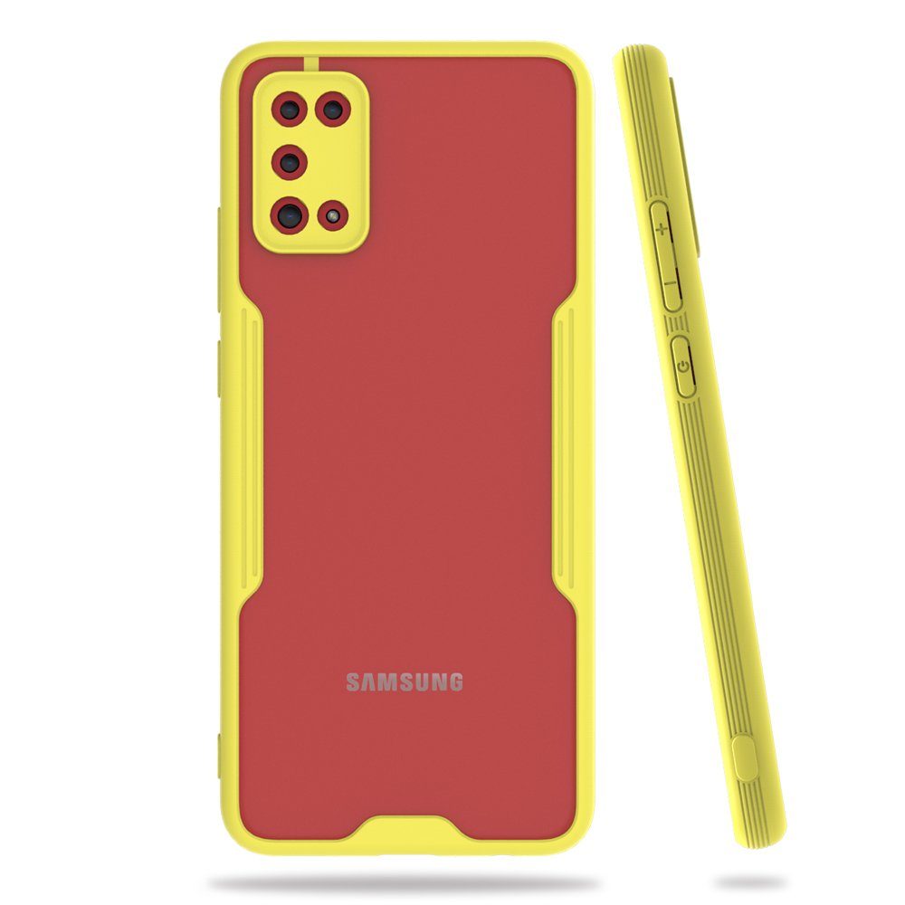 CLZ942 Samsung Galaxy A02s Kılıf Platin Silikon - Ürün Rengi : Sarı