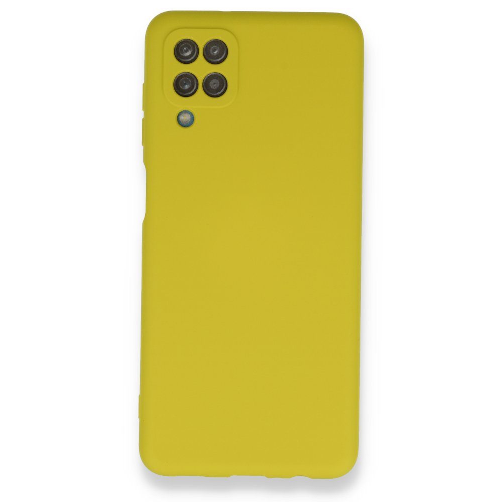 CLZ942 Samsung Galaxy A12 Kılıf Nano İçi Kadife  Silikon - Ürün Rengi : Sarı