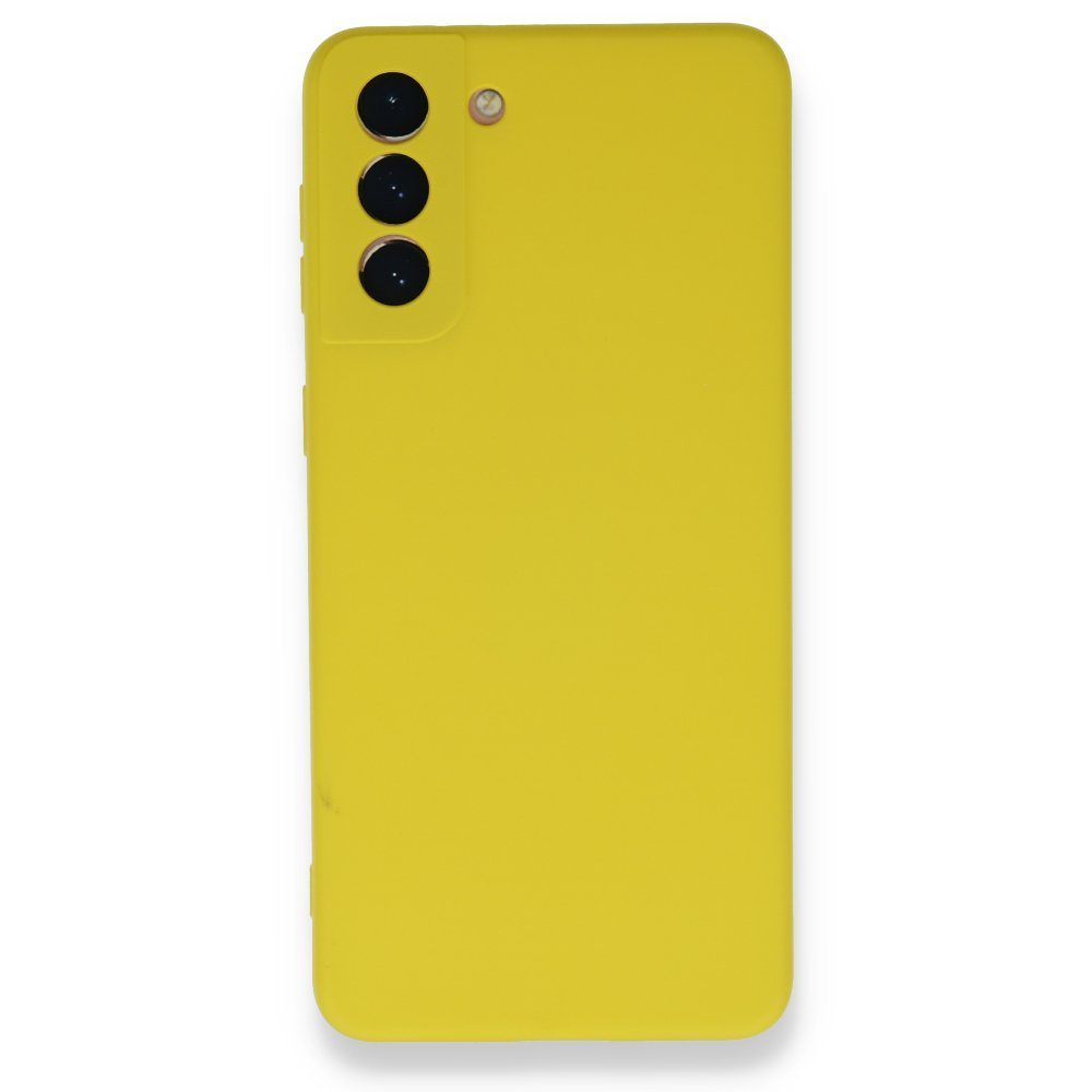 CLZ942 Samsung Galaxy S21 Plus Kılıf Nano İçi Kadife  Silikon - Ürün Rengi : Sarı