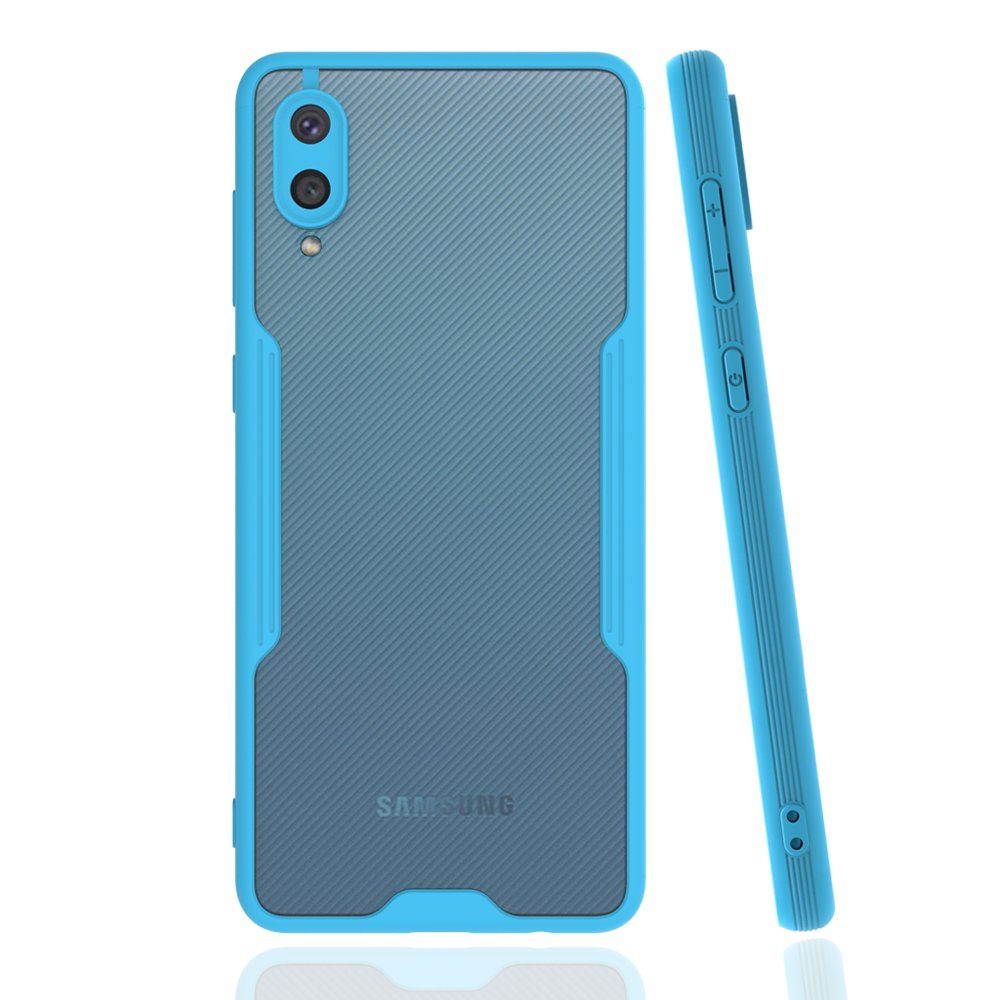 CLZ942 Samsung Galaxy A02 Kılıf Platin Silikon - Ürün Rengi : Mavi