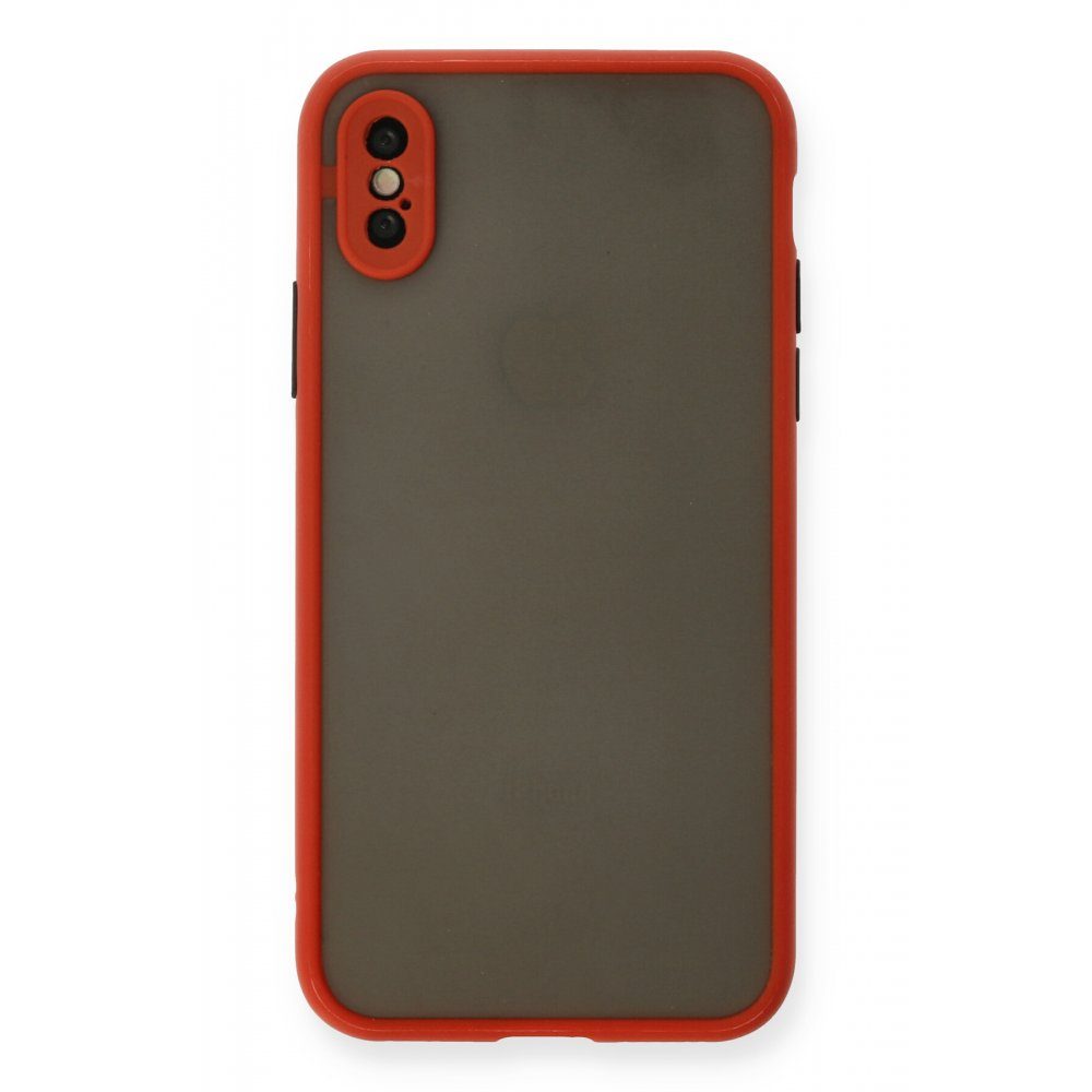 CLZ942 İphone X Kılıf Montreal Silikon Kapak - Ürün Rengi : Kırmızı