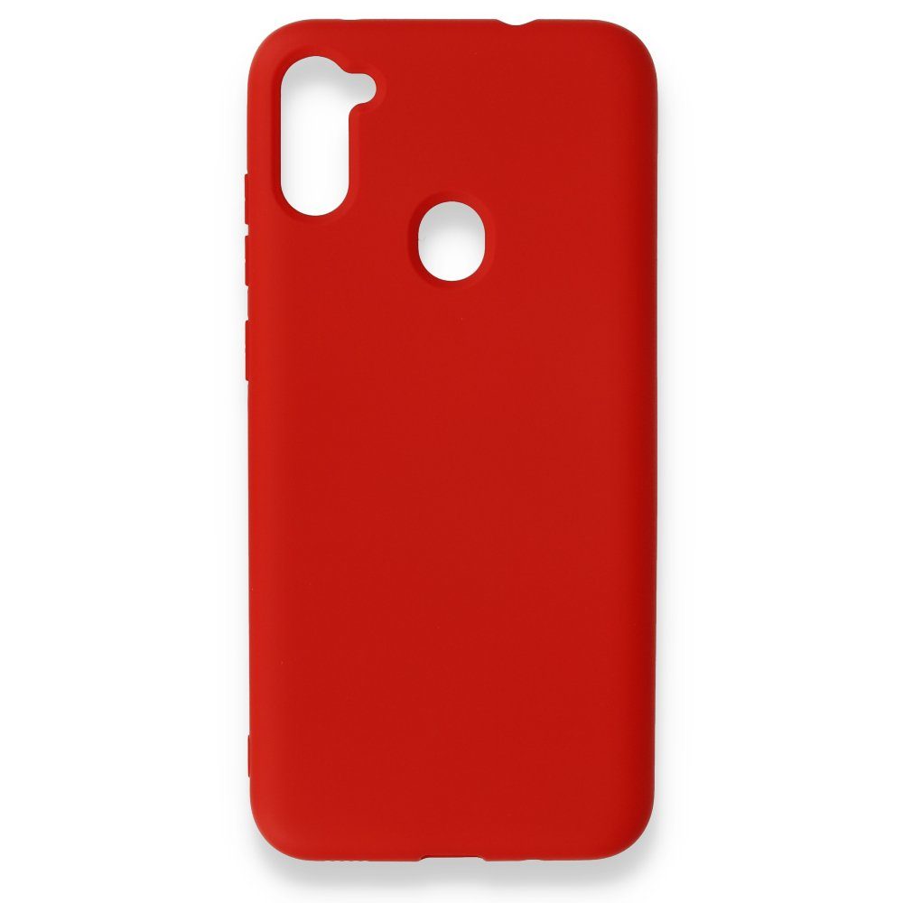 CLZ942 Samsung Galaxy A11 Kılıf Nano İçi Kadife  Silikon - Ürün Rengi : Kırmızı