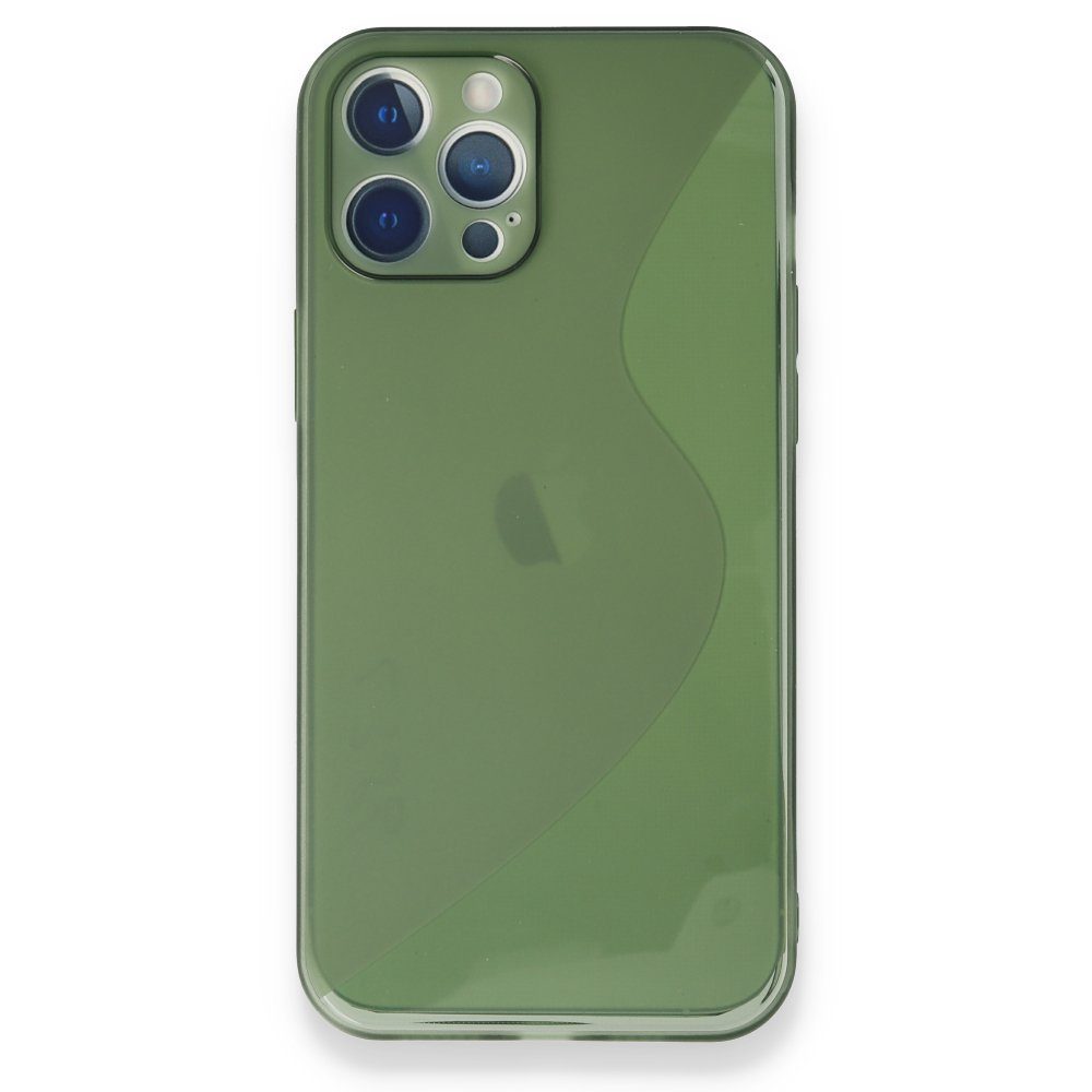 CLZ942 İphone 12 Pro Max Kılıf S Silikon - Ürün Rengi : Yeşil