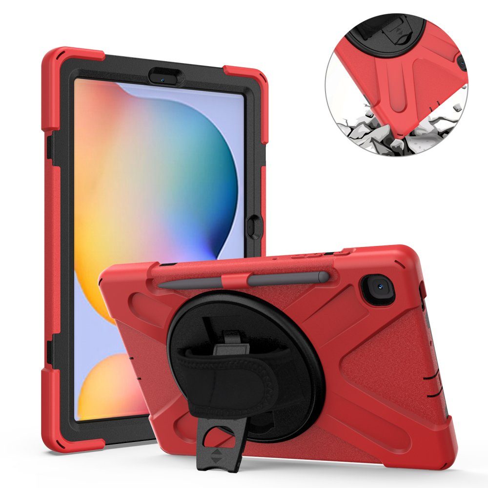 CLZ942 Samsung Galaxy P610 Tab S6 Lite 10.4 Kılıf Amazing Tablet Kapak - Ürün Rengi : Kırmızı