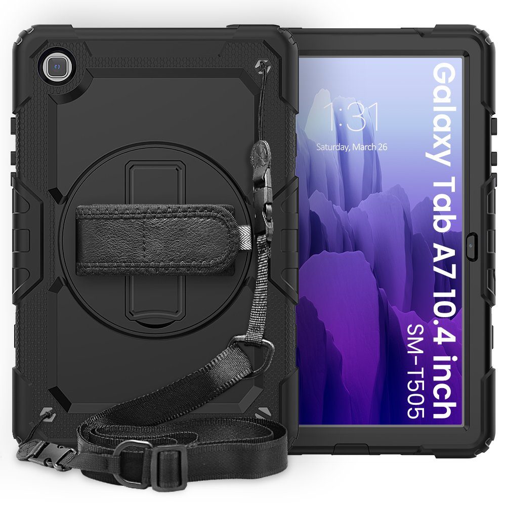 CLZ942 Samsung Galaxy T500 Tab A7 10.4 Kılıf Pars Tablet Kapak - Ürün Rengi : Siyah