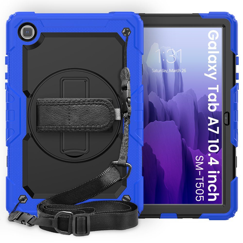 CLZ942 Samsung Galaxy T500 Tab A7 10.4 Kılıf Pars Tablet Kapak - Ürün Rengi : Mavi