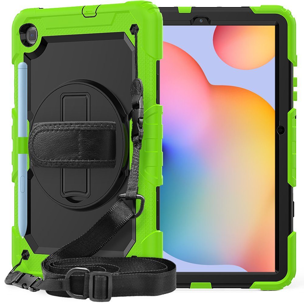 CLZ942 Samsung Galaxy P610 Tab S6 Lite 10.4 Kılıf Pars Tablet Kapak - Ürün Rengi : Yeşil