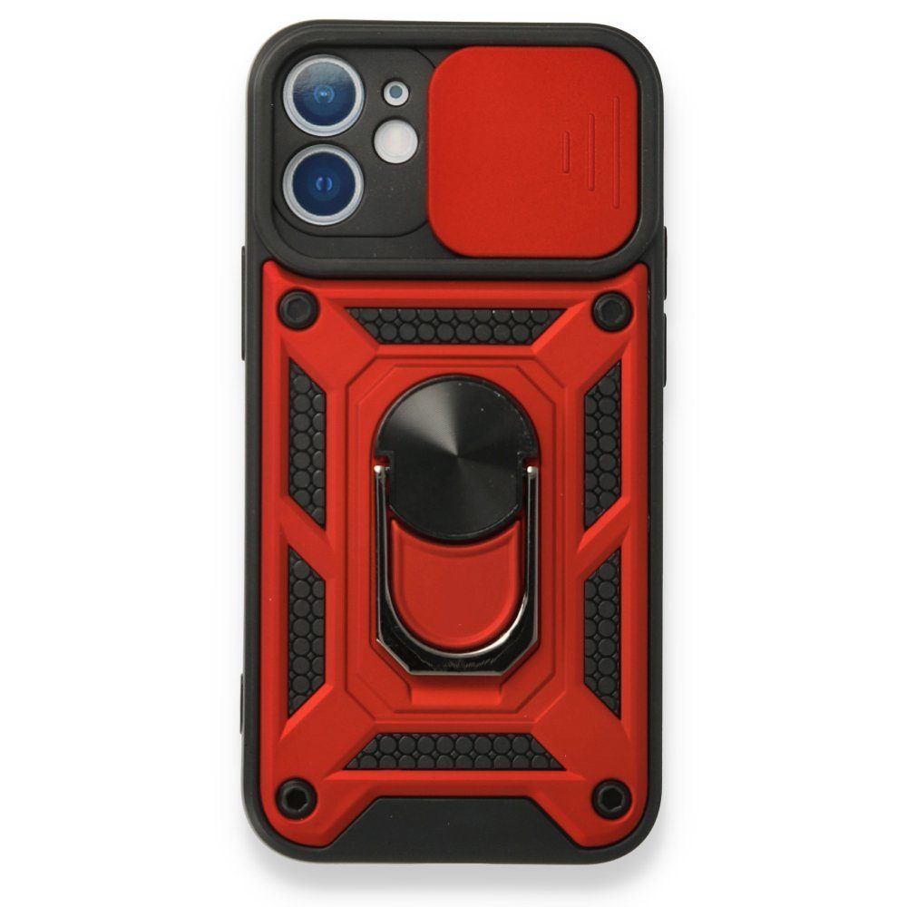 CLZ942 İphone 11 Kılıf Pars Lens Yüzüklü Silikon - Ürün Rengi : Kırmızı