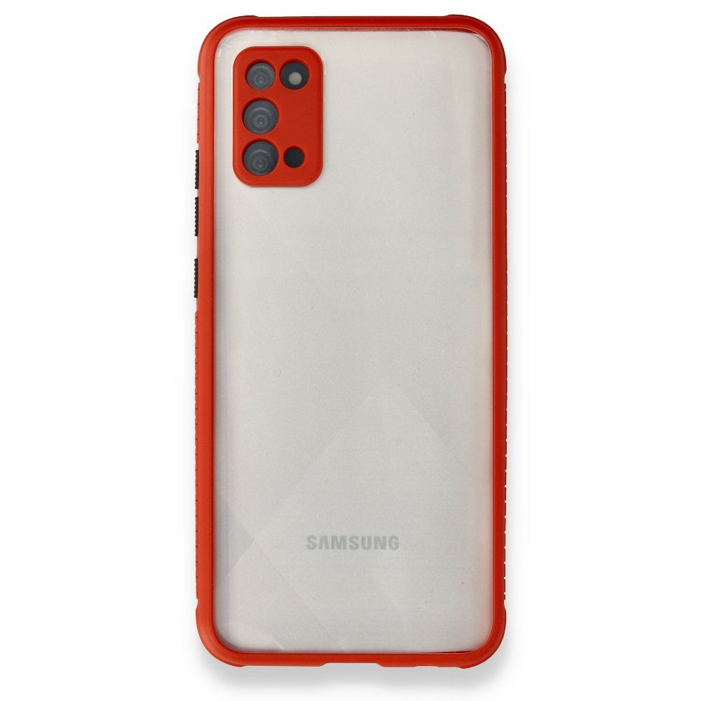 CLZ942 Samsung Galaxy A02s Kılıf Miami Şeffaf Silikon - Ürün Rengi : Kırmızı